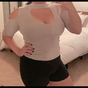 Express cold shoulder top